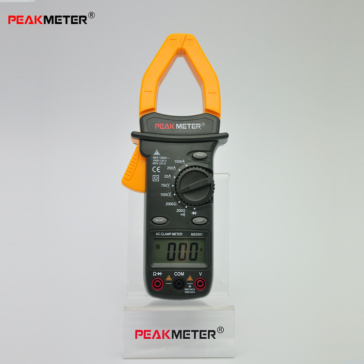 全新正品PEAKMETER华谊PM2001数字交流钳形表1000A钳形万用电流表