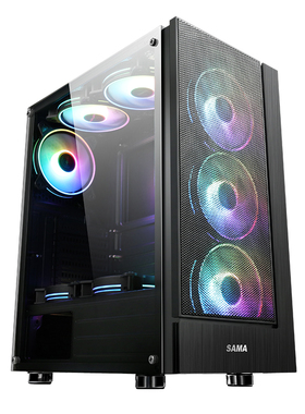 先马破坏神X1机箱外壳台式机电脑主机箱游戏diy侧透matx机箱atx