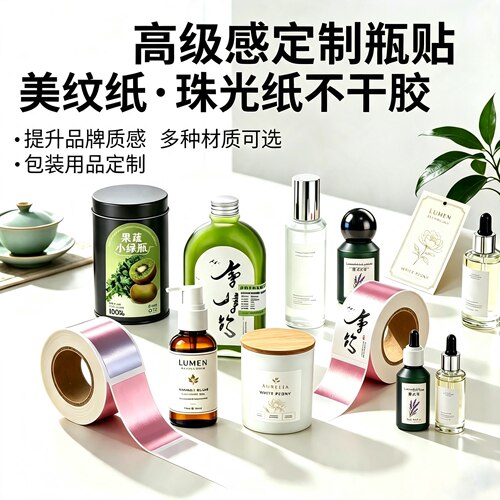 定做牛皮纸美纹纸不干胶茶叶标签