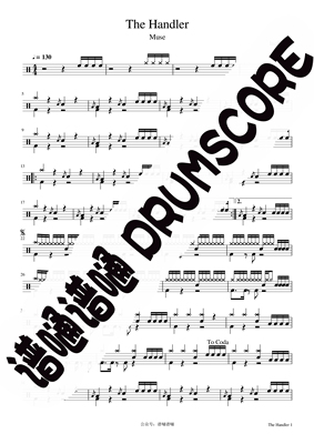 The Handler鼓谱 乐队鼓谱 架子鼓 MUSE鼓谱 流行鼓谱
