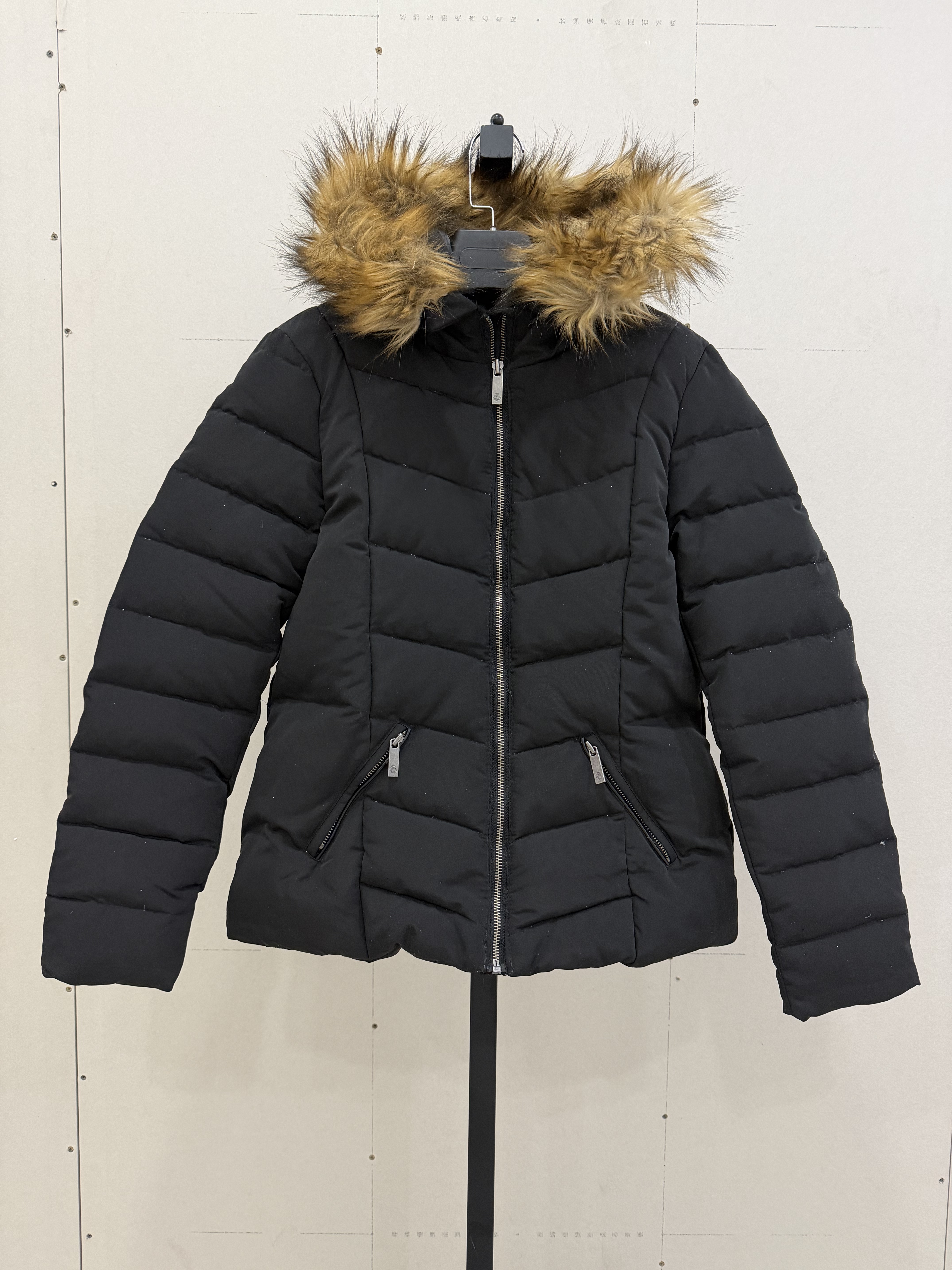 外单女羽绒服外套连帽毛领宽松休闲时尚复古通勤气质上衣纯色保暖