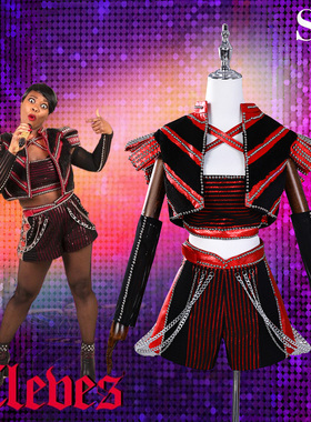 现货六个皇后音乐剧six安妮 克利夫斯红色裙子表演服装短裙cos服