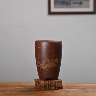 紫砂兰花盆精品圆形仿古兰草文竹老桩客厅桌面花卉古典盆景盆