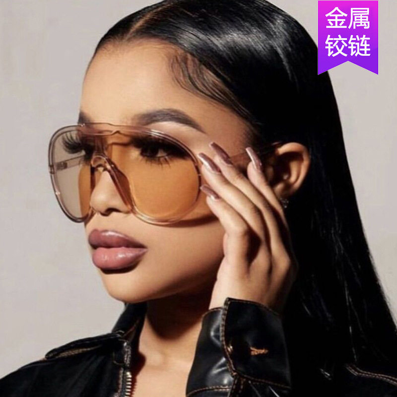 2512新款蛤蟆太阳镜欧美一体式大框太阳眼镜跨境户外防风街拍时尚