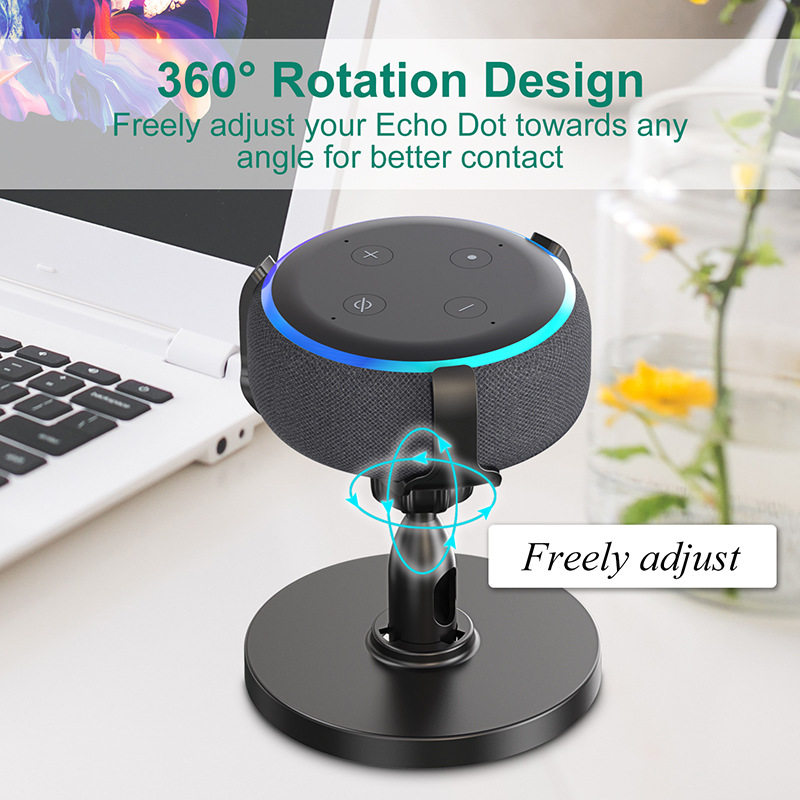 Amazon 亚马逊Echo Dot 3rd桌面支架360°可调智能家庭音箱配件架