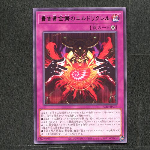 游戏王 卡牌 22669793 黄金国永生药 ALIN-JP077 银字R B01