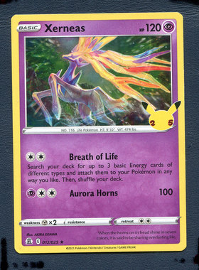 宝可梦PTCG 英文版国际版正版卡牌 庆典 哲尔尼亚斯 CEL-012 美版