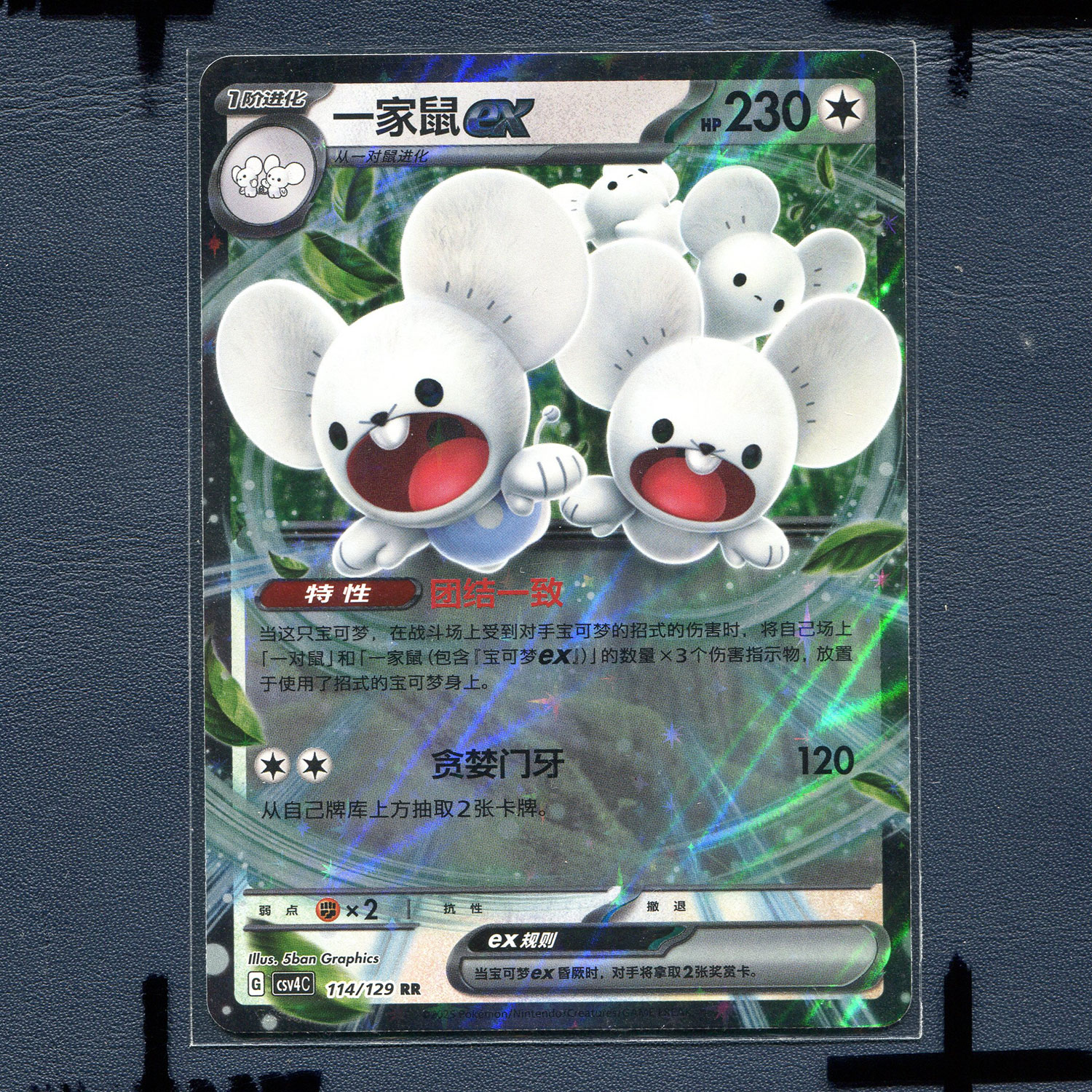 宝可梦 简中正版卡牌 12.0 嘉奖回合 一家鼠ex CSV4C-114 RR