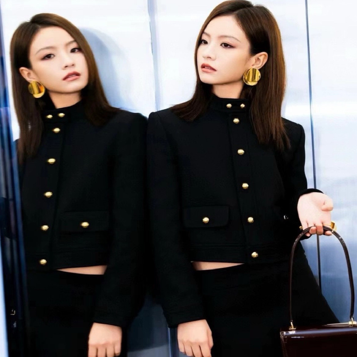 高定春秋纽扣凯旋门斜纹提花立挺小香风西装外套女裙子套装,女装/女士精品,时尚套装,淘宝优惠券,粉丝福利购,淘宝优惠卷