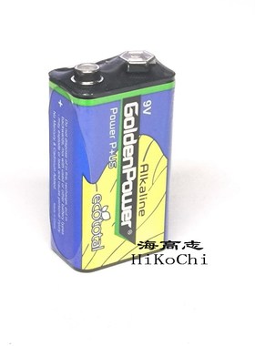 1个 GoldenPower G6LF22A 6AM6 9V碱性电池 6LR61 MN1604 1604A高