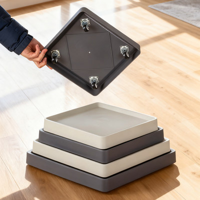 隐形轮正方形托盘承重高