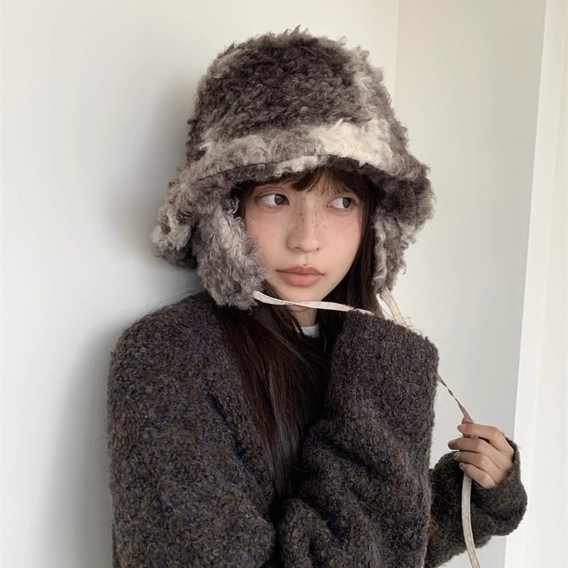 2025新款韩版可爱毛绒帽子女秋冬保暖防寒护耳渔夫帽显脸小盆帽,服饰配件/皮带/帽子/围巾,帽子,淘宝优惠券,粉丝福利购,淘宝优惠卷