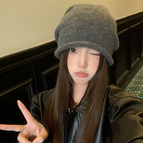 毛线帽日常韩版女秋冬季基础百搭