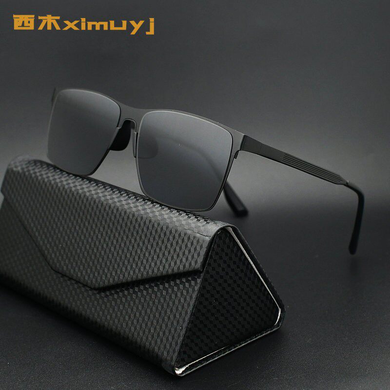 高清尼龙镜片偏光太阳镜男士大脸方框驾驶钓鱼防反光防紫外线墨镜