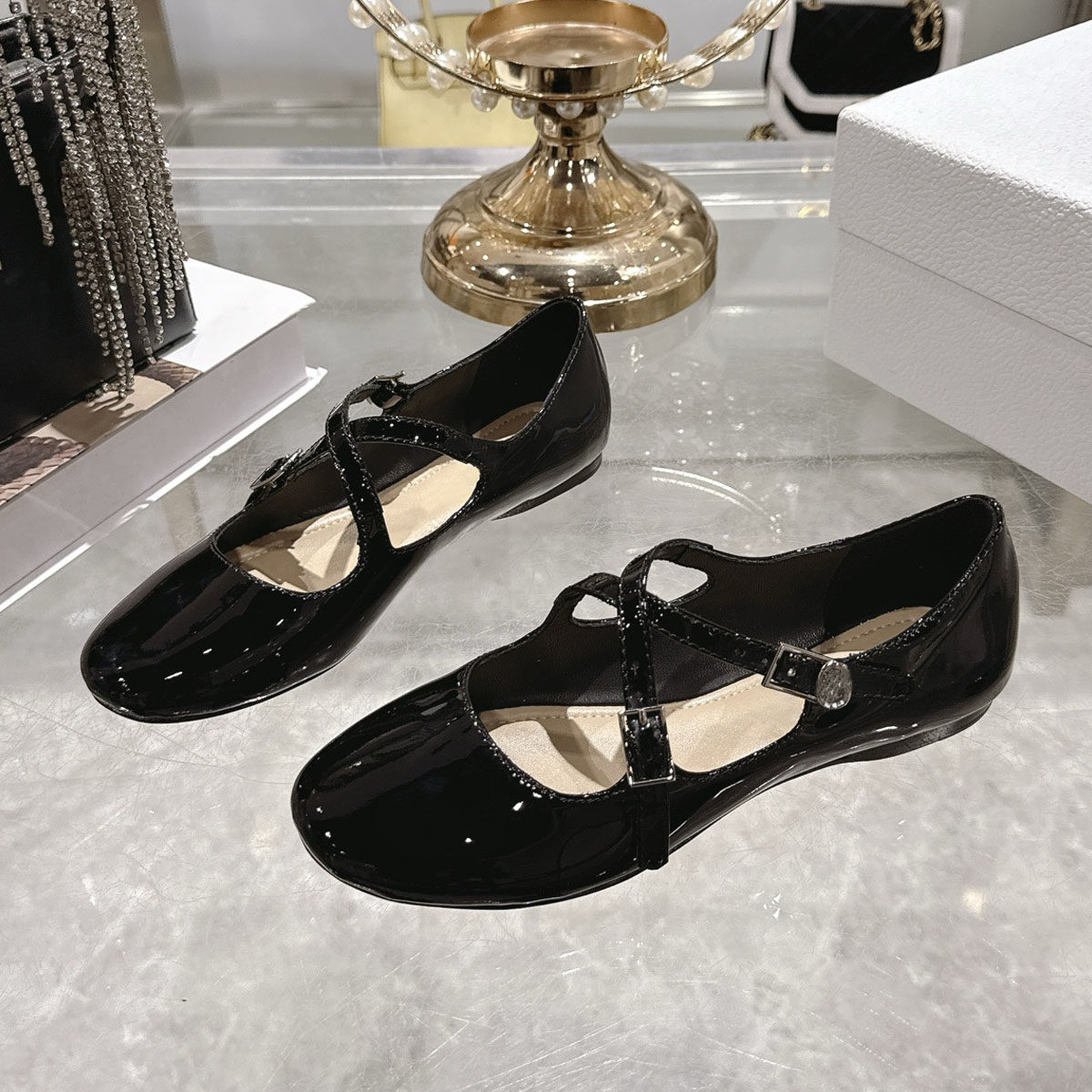 法式复古交叉带玛丽珍鞋高级感真皮平底鞋通勤鞋单鞋百搭芭蕾舞鞋,女鞋,玛丽珍鞋,淘宝优惠券,粉丝福利购,淘宝优惠卷