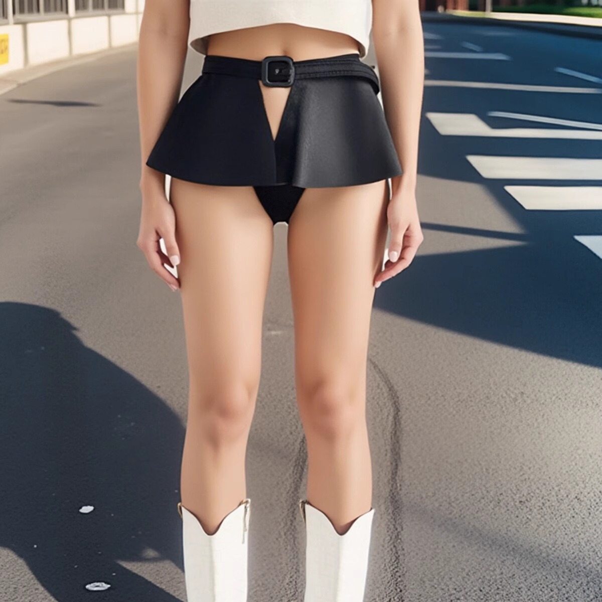 欧美夸张配饰酒吧DS演出服短裙