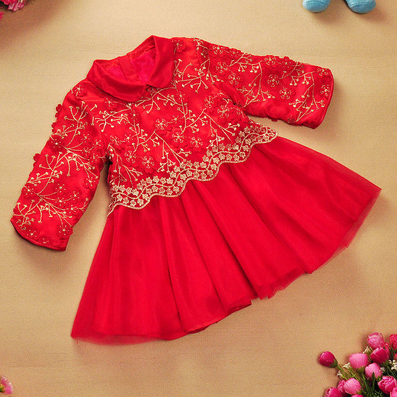 宝宝周岁生日礼服裙子冬季新款女童刺绣蕾丝公主纱裙儿童喜庆百日,童装/婴儿装/亲子装,儿童礼服,淘宝优惠券,粉丝福利购,淘宝优惠卷