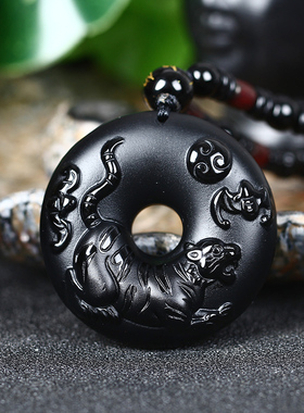 本命年生肖虎红火纳福老虎吊坠项链饰品虎形虎型吉祥物状饰物男女