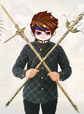 古代隋唐英雄三国兵器儿童玩具PU宇文成都古代长戈李元霸仿古庙会