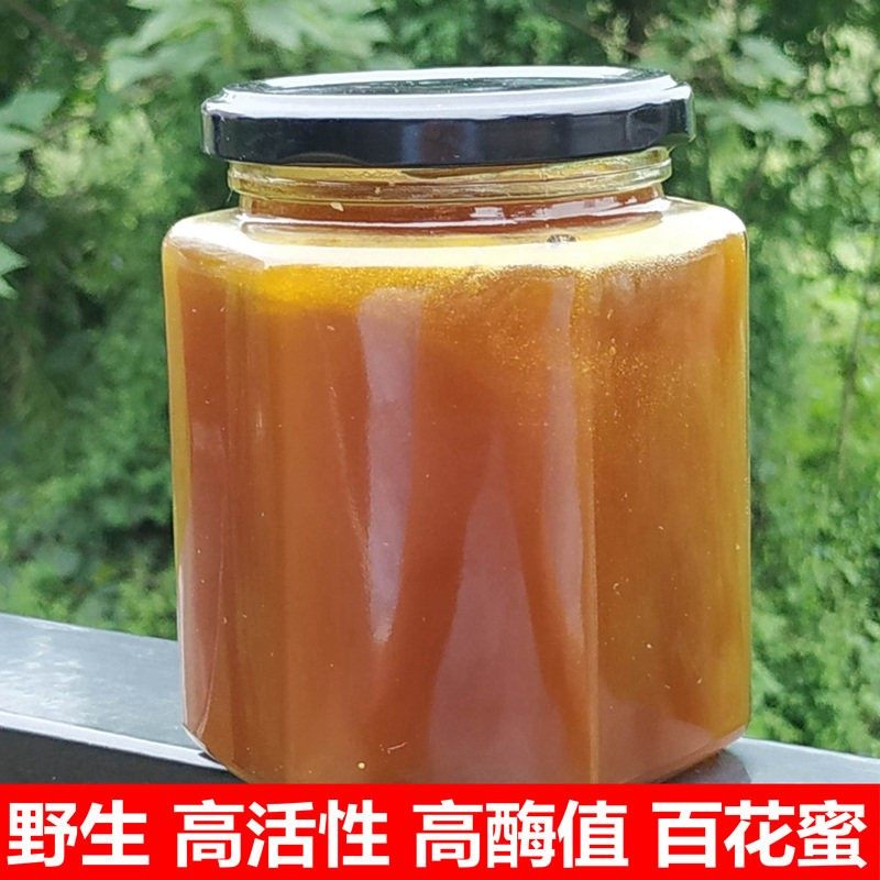 农家土蜂蜜秦岭纯正野生蜂巢压榨