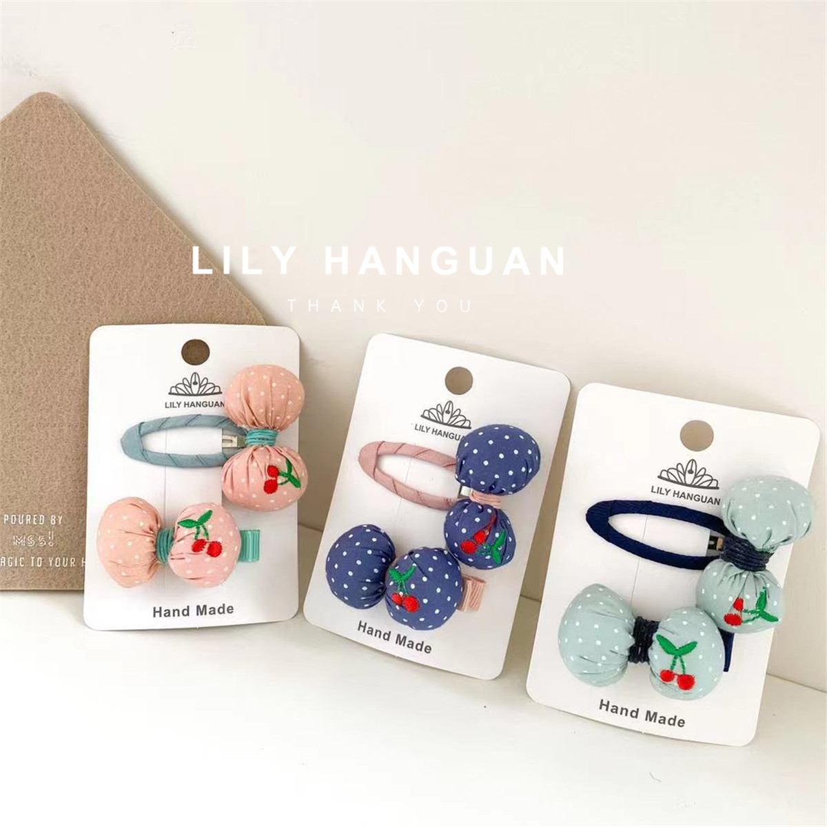 韩版布艺可爱风边夹儿童发饰