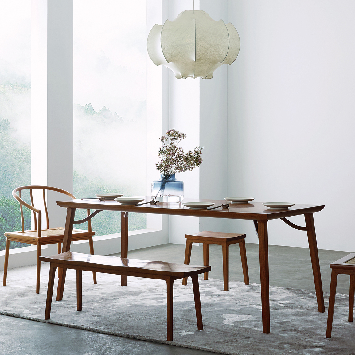 璞素/霸王枨天地方桌/餐桌/茶桌/原创设计/新中式/硬木家具