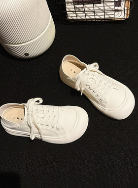 mona~娃娃头真皮两穿小白鞋女2025夏新款超软休闲板鞋ins学生女鞋