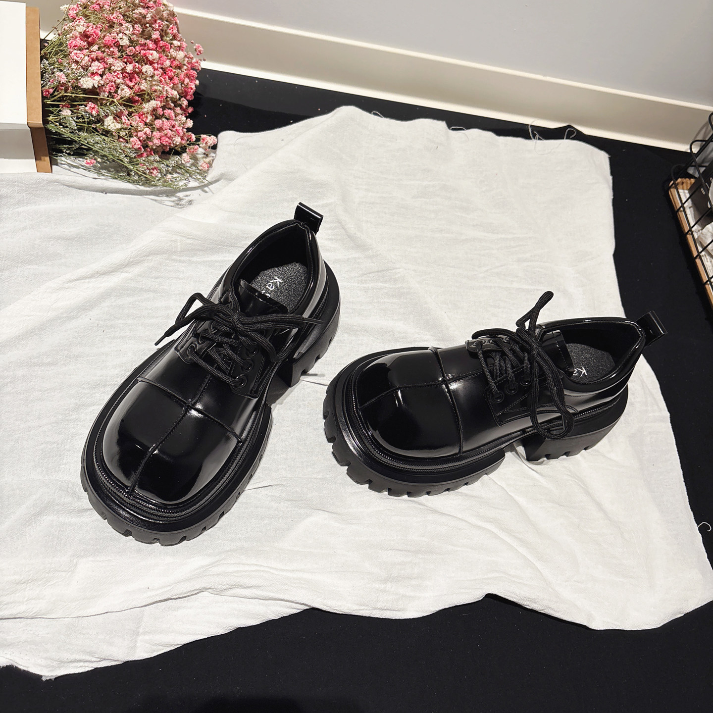 7CM~轻便厚底擦色翘头德比鞋女春款系带牛津鞋英伦小皮鞋深口单鞋,女鞋,牛津鞋/布洛克鞋/德比鞋,淘宝优惠券,粉丝福利购,淘宝优惠卷