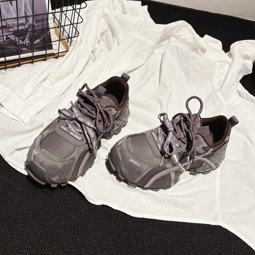 内增高4CM~炸街爆裂纹液态老爹鞋