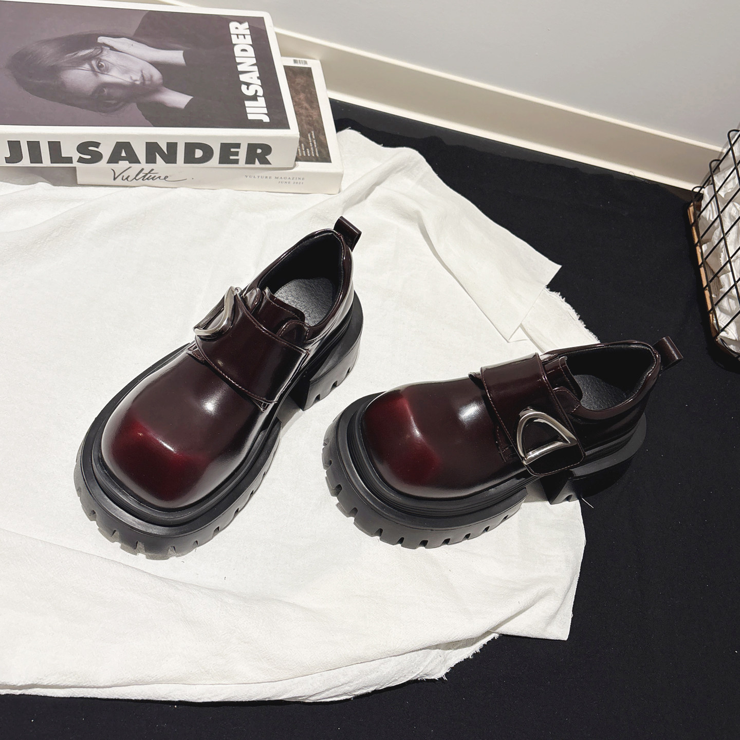 7CM增高~轻便厚底魔术贴真皮乐福鞋翘头小皮鞋配堆堆袜德比鞋单鞋,女鞋,乐福鞋（豆豆鞋）,淘宝优惠券,粉丝福利购,淘宝优惠卷