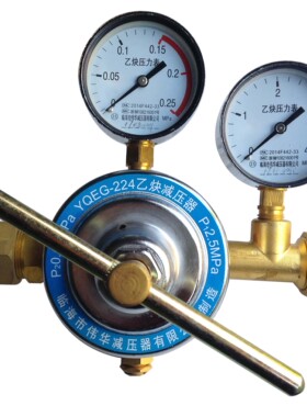 YQEG-224点阀箱用乙炔减压器大流量管道气体减压表乙炔表EQJ-224