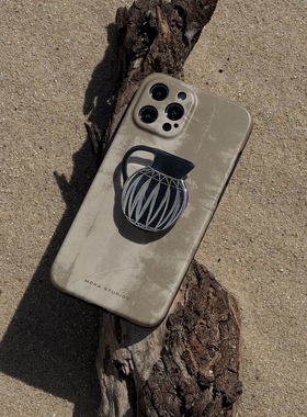 MOKASTUDIOS原创设计秋冬小众侘寂风适用于苹果16promax手机壳15pro全包黑边磨砂软壳创意个性15保护套防摔