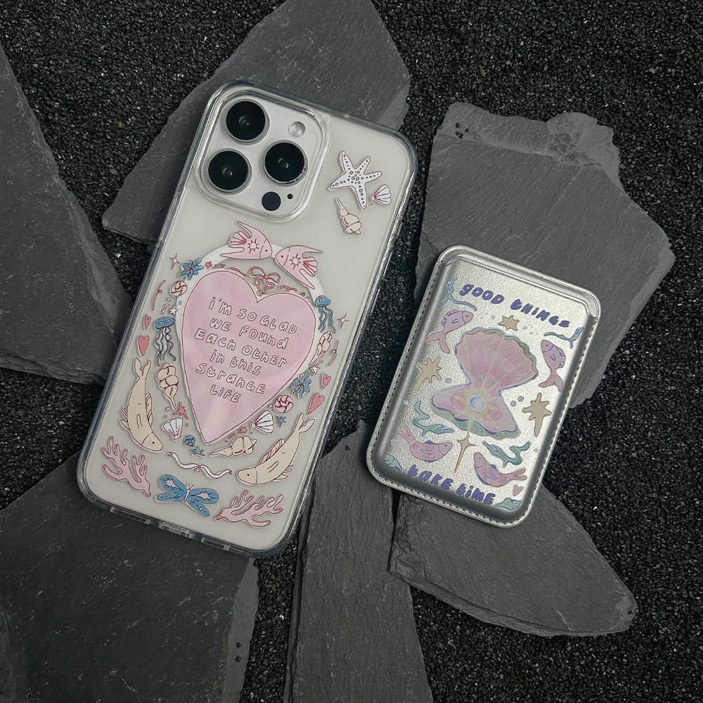 海洋之心苹果iPhone16手机壳iPhone15/14透明壳磁吸亚克力15pro/iphone14promax防摔保护壳11/12pro13卡包壳
