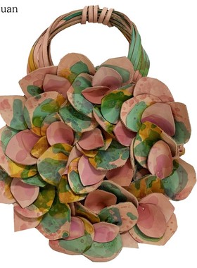 繁花 优雅高贵 花瓣包 设计师包 植鞣包手工 手提斜跨 双肩包 3色