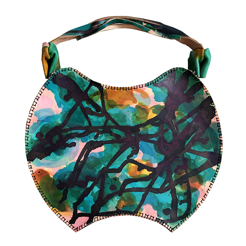 原创品牌 手提包 中国画 手绘小众包 宫廷雍容华贵 女包 手工牛皮