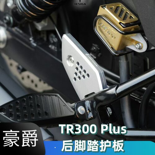 适用豪爵TR300Plus改装脚踏护板