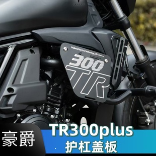 适用于豪爵TR300plus改装保险杠装饰盖板护杠罩铝合金侧板配件