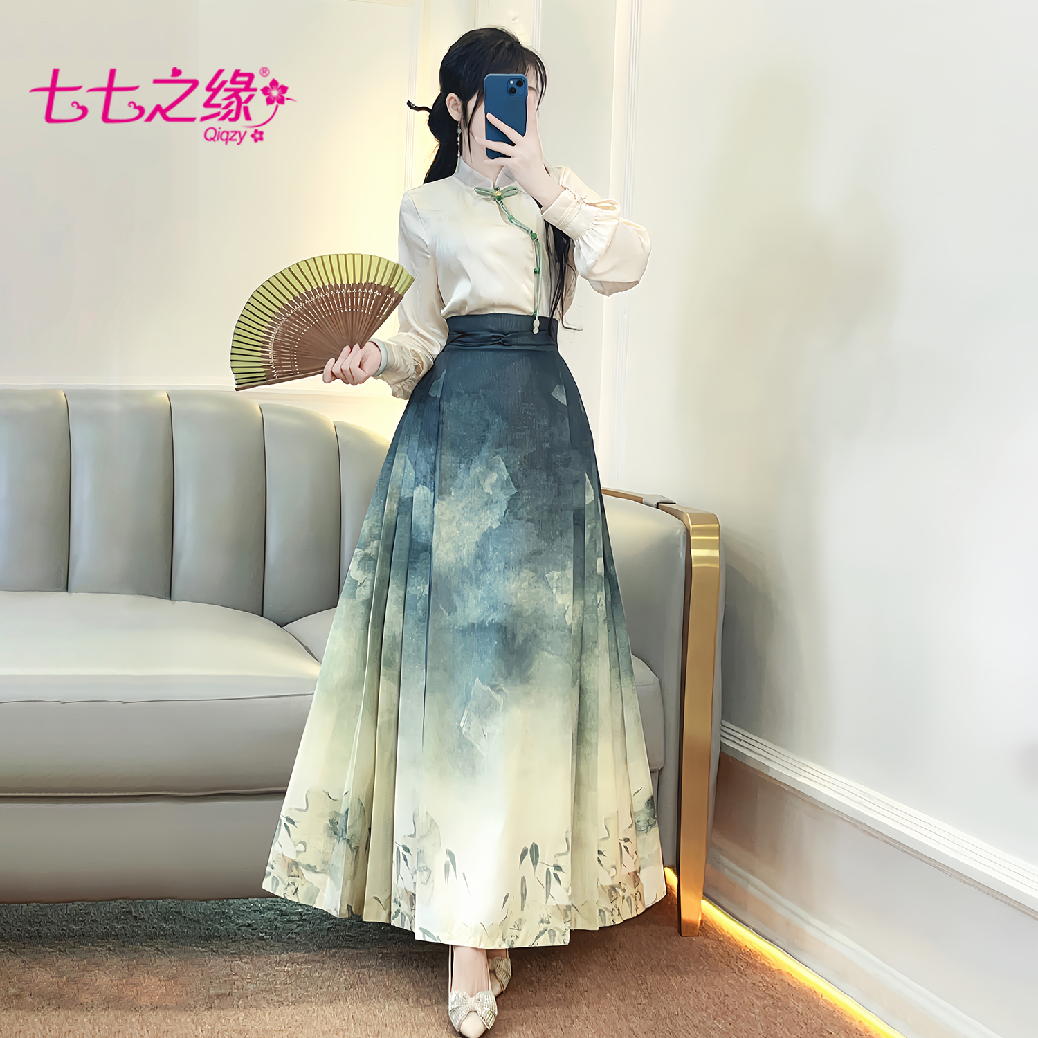 改良马面裙//新中式盘扣衬衫