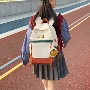 小众设计感ins风番石榴小柠檬可爱清新初高中生书包男女款双肩包