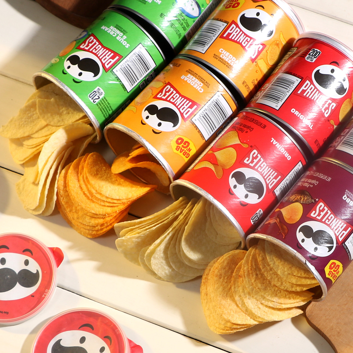 美国进口零食Pringles品客薯片洋葱烧烤味休闲追剧膨化食品罐装