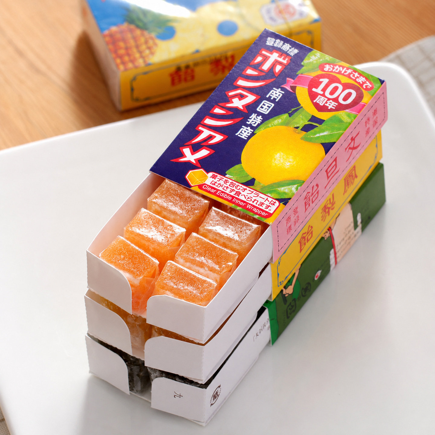 日本原装进口零食特产古早柚子糖seika菠萝糖果汁软糖伴手礼45g