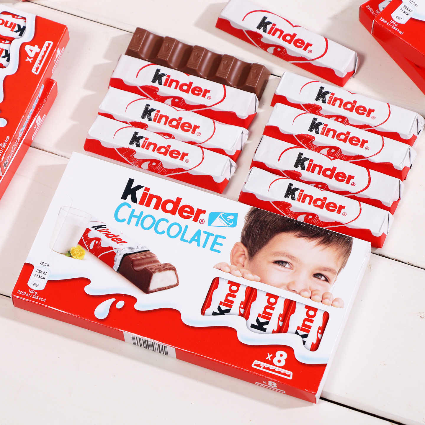 kinder健达牛奶夹心巧克力T8可可脂进口零食儿童糖果休闲食品盒装