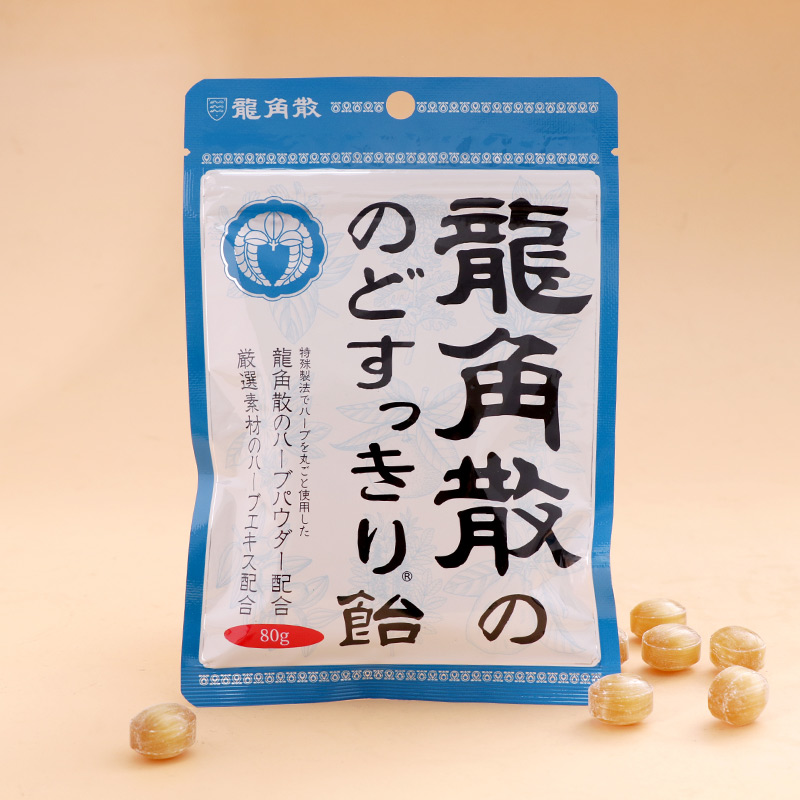 日本原装进口零食龙角散荷草本润喉糖果含片送主播老师礼物80g