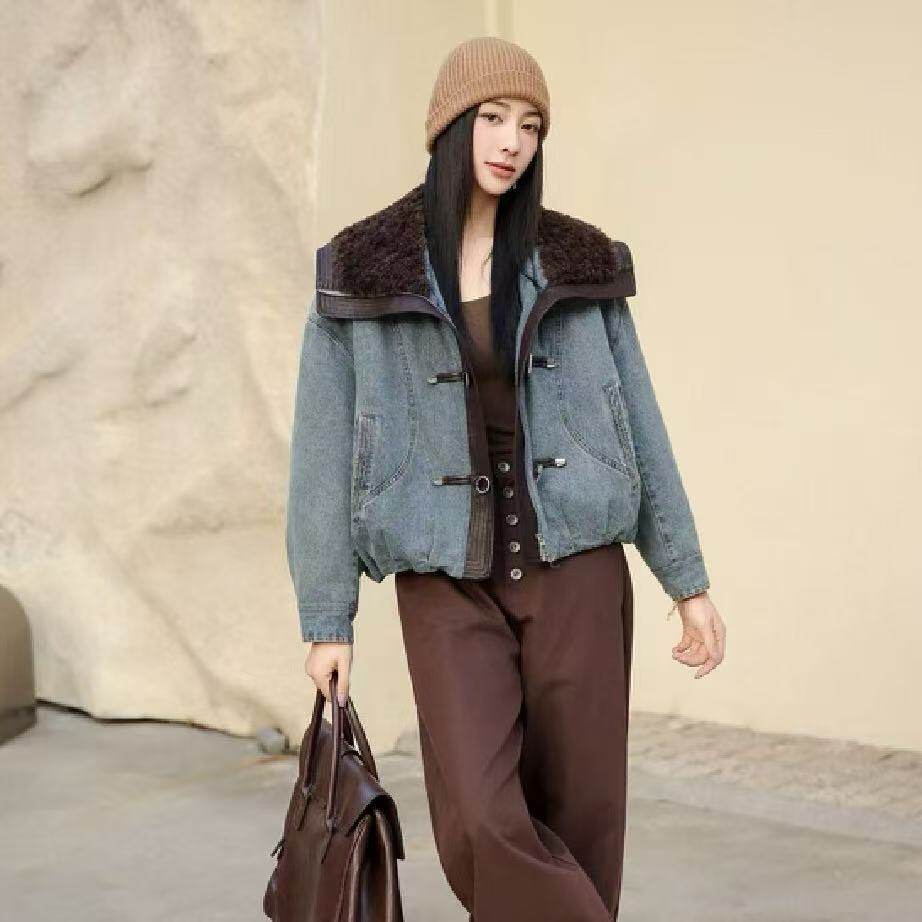 大翻领牛仔羽绒服外套-1.16,女装/女士精品,羽绒服,淘宝优惠券,粉丝福利购,淘宝优惠卷