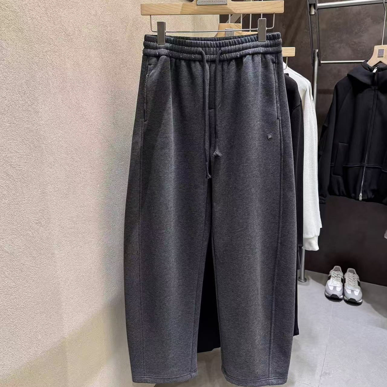 S520 大爆款 男士加绒加厚弯刀阔腿卫裤-021