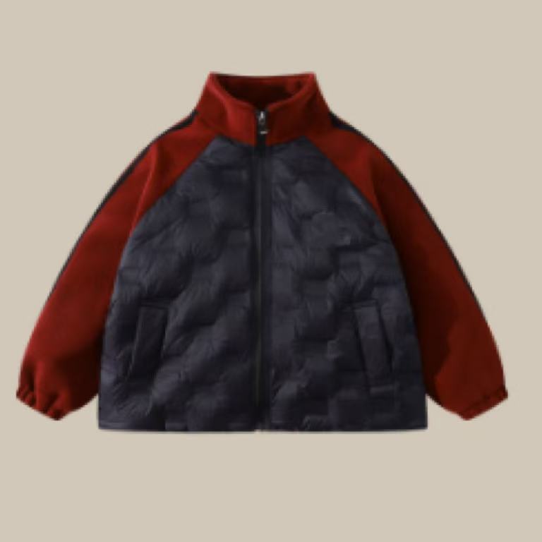 C093/儿童拼接立领休闲羽绒服外套-bq-10.10