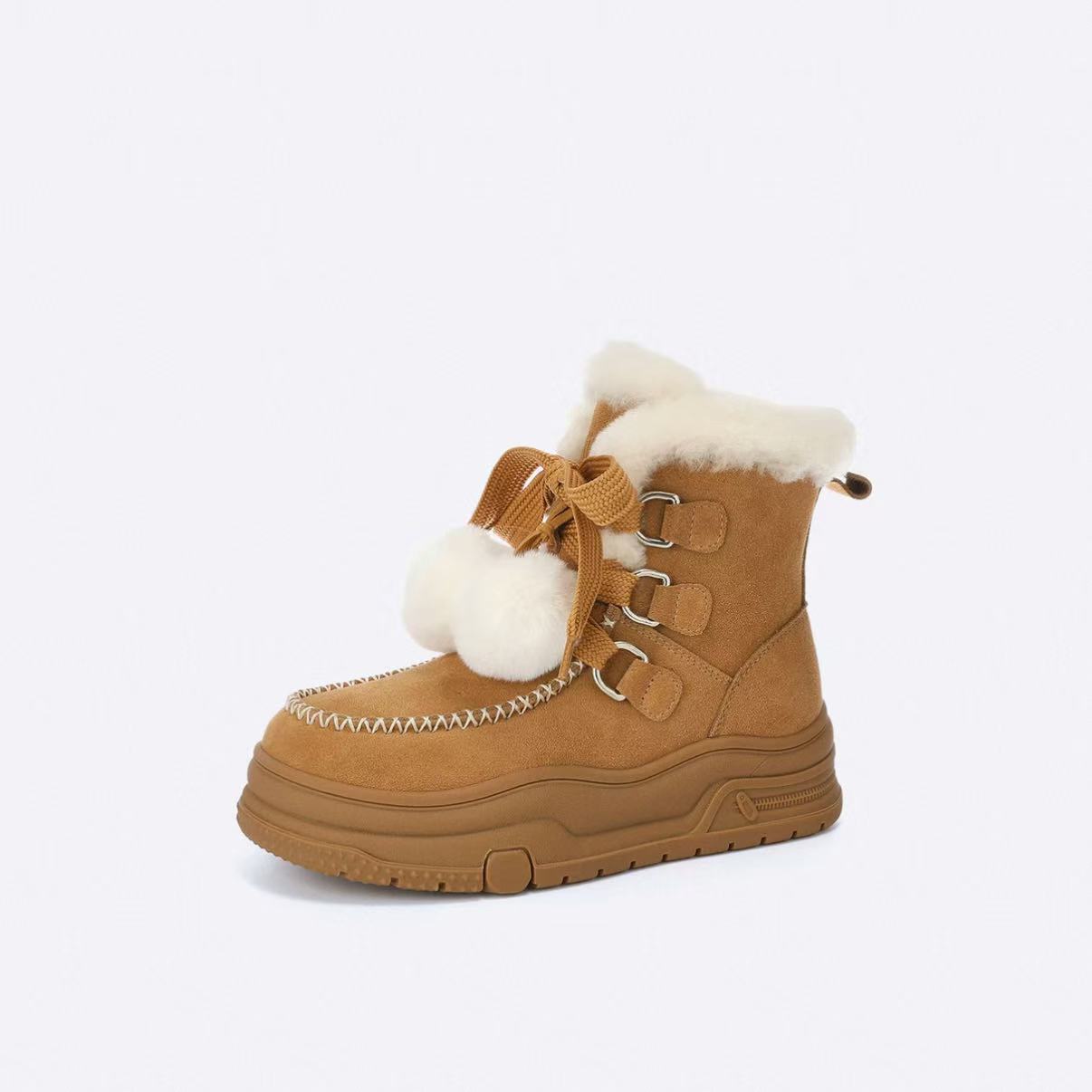 5001/真皮小毛球雪地靴-087-11.27