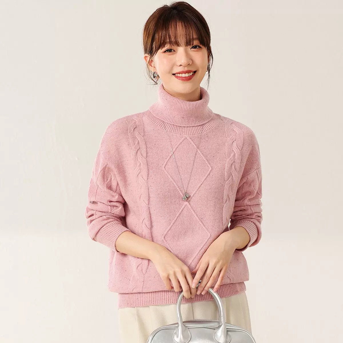 1127高领翻领菱形格麻花羊毛衫-py-11.25