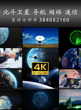 北斗卫星 导航 网络 通信 空间站 太空 4K 高清 实拍 4K 视频素材