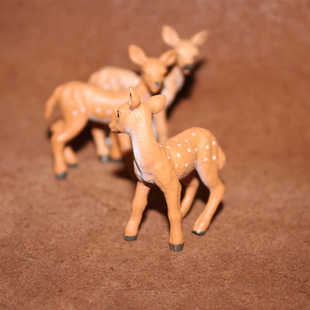 梅花鹿 微拍场景摆件 safari 仿真野生动物塑胶模型玩具